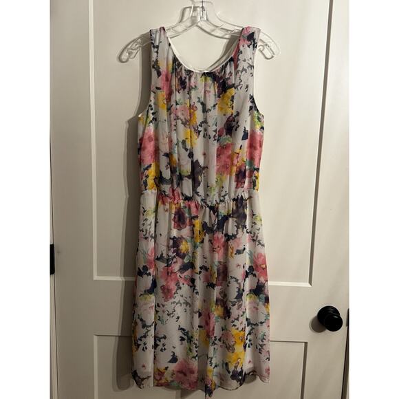 Robbie Bee Dress Womens 14 Colorful Fit Flare Floral Lined Resort Wedding Beach - Picture 1 of 7